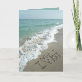 I Love You, Sandy Beach Valentine's Day Card