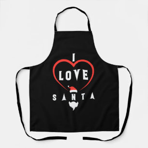 I Love You Santa Christmas Apron