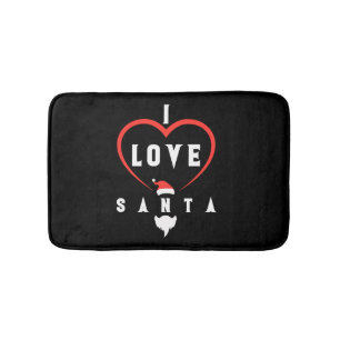 I Love You Santa Christmas Bath Mat