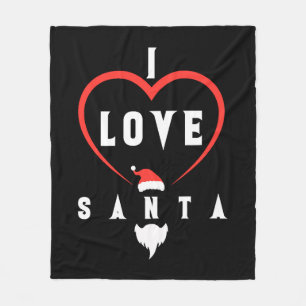 I Love You Santa Christmas Fleece Blanket