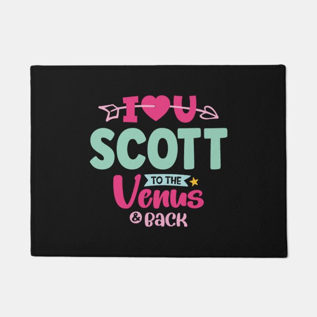 I Love You Scott Valentines Doormat (Front)