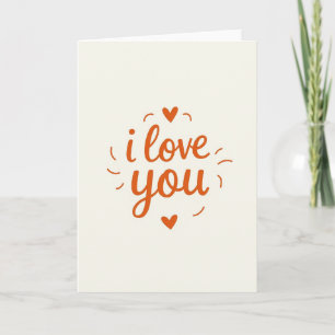 I Love You Scripted Text Card