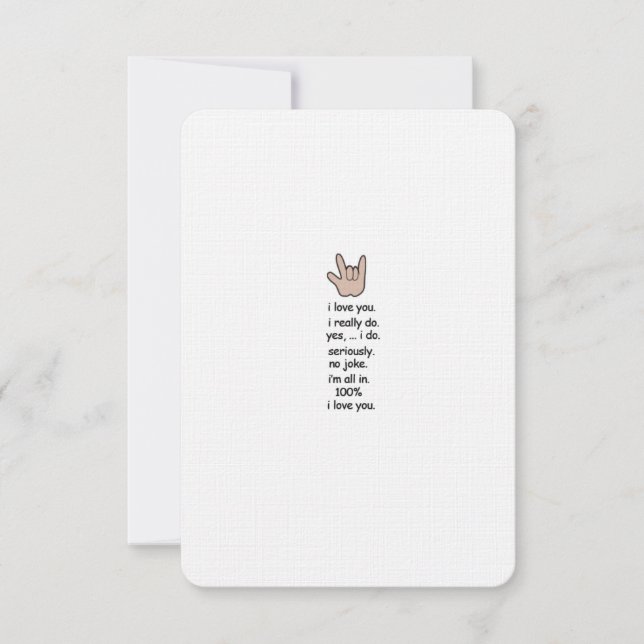 I love you ..seriously .. Card (Front)