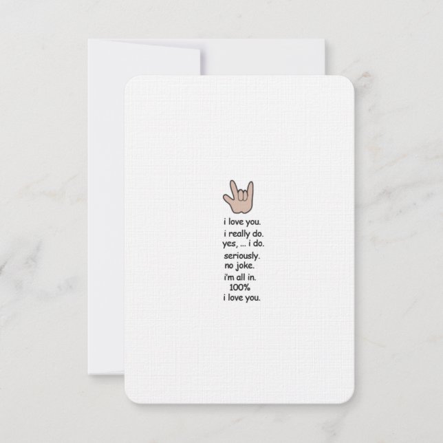I love you ..seriously .. Card (Front)
