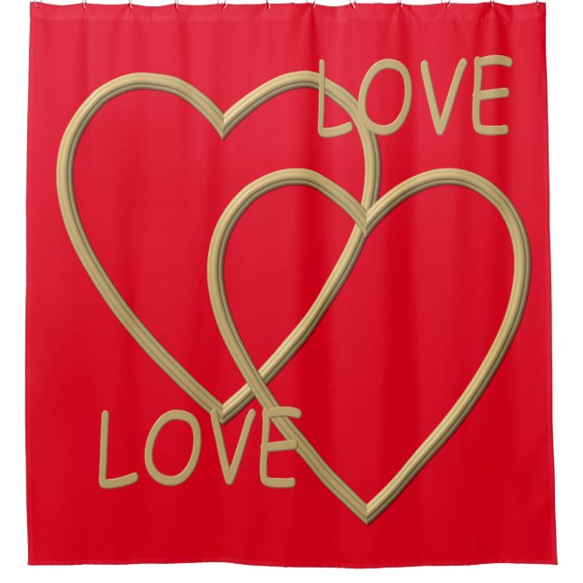 I Love you Shower Curtain (Front)