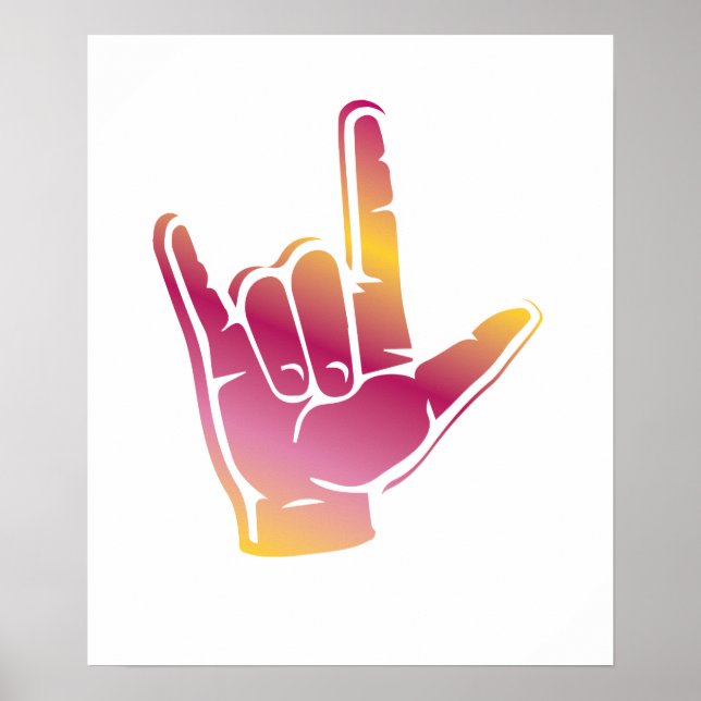 I Love You Sign deaf culture Pride deafness (Front)