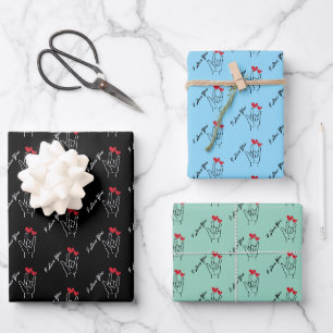 I Love You - Sign Language - Deaf Awareness Wrapping Paper Sheet