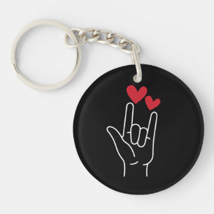 I Love You Sign Language Key Ring