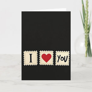 I Love You Simple Art Card