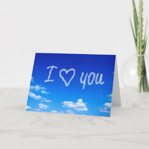"I Love You" sky writing Card