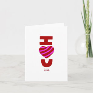 I Love You Small Vertical Greeting Card