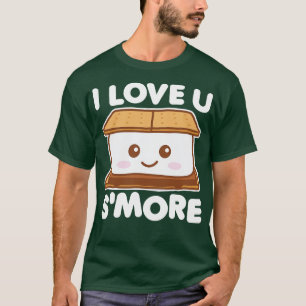 I Love You Smore Funny Camping Smore Pun Dark T-Shirt
