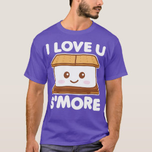 I Love You Smore Funny Camping Smore Pun Dark T-Shirt
