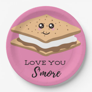 I Love You S'More! Paper Plate