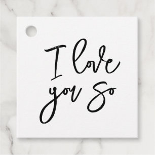 I love you so gift tag