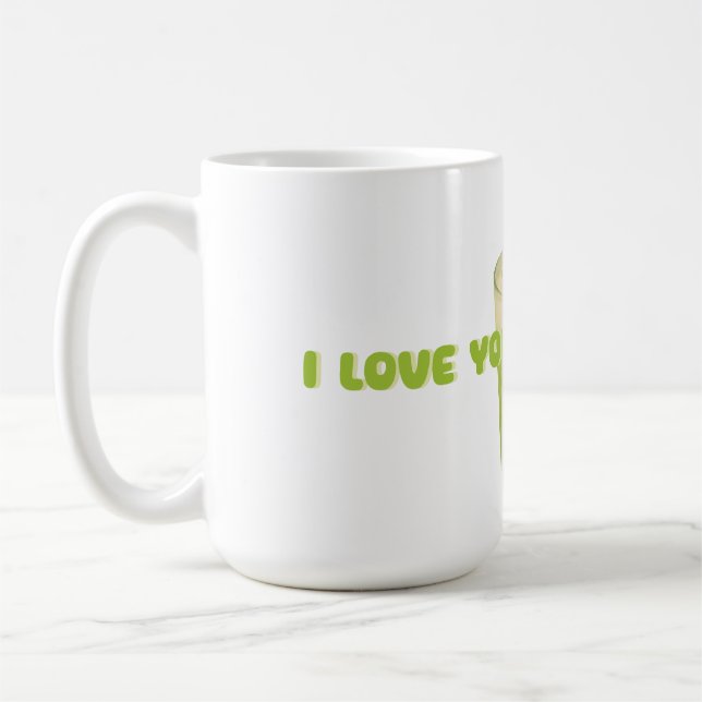 I LOVE YOU SO MATCHA, MATCHA GREEN TEA LOVE COFFEE MUG (Left)