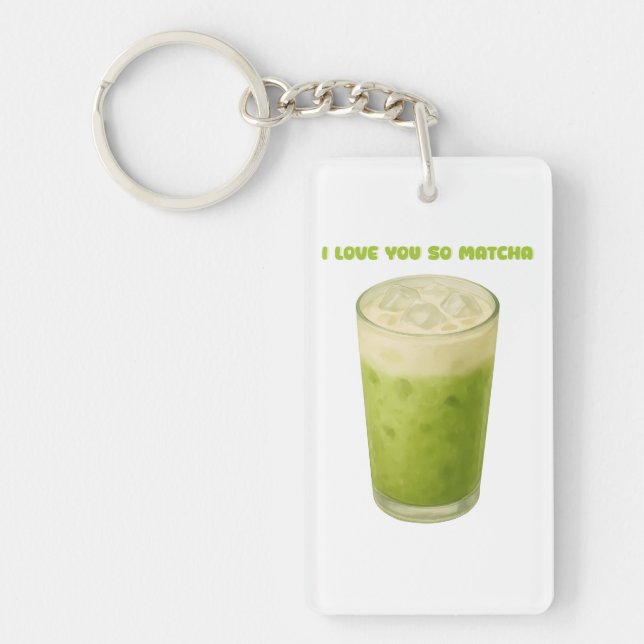 I LOVE YOU SO MATCHA, MATCHA GREEN TEA LOVE KEY RING (Front)