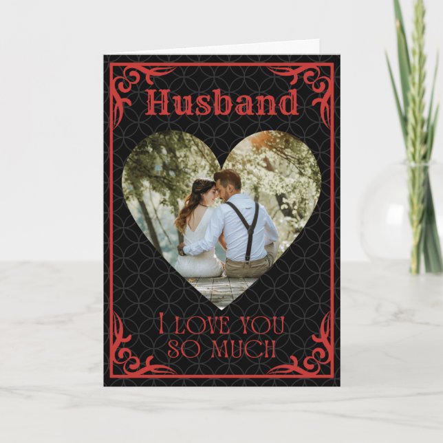 I Love You So Much Custom Photo & Name Valentine Card (Front)