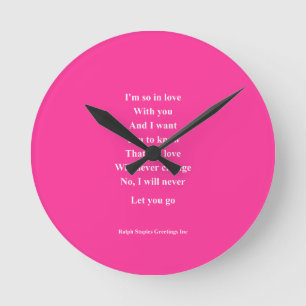 I love you so Valentine's day Round Clock