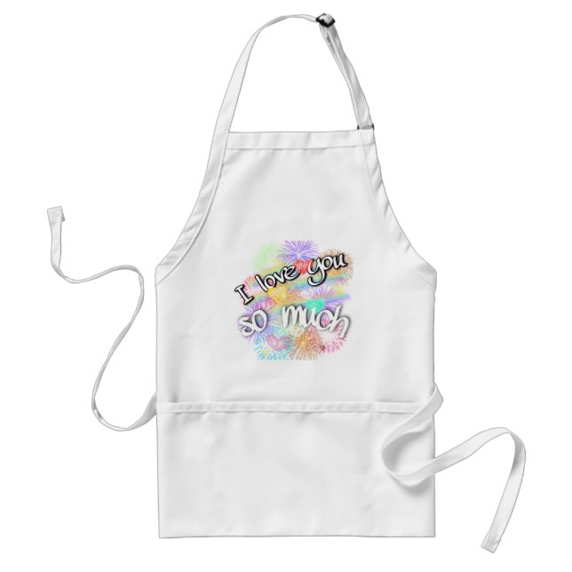I love you  standard apron (Front)