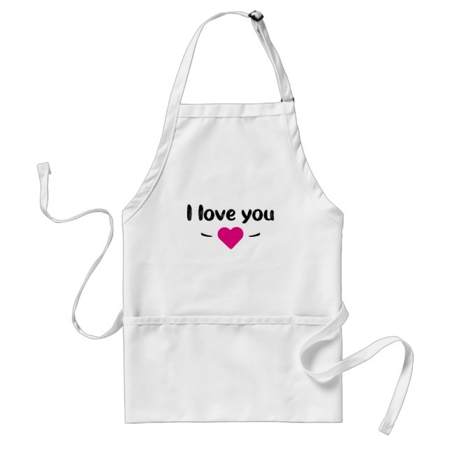 I love you standard apron (Front)