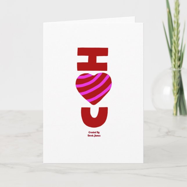 I Love You Standard Vertical Greeting Card (Front)