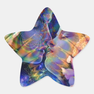 I love you star sticker