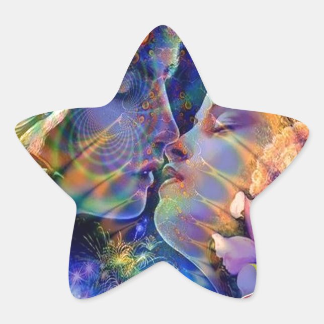 I love you star sticker (Front)