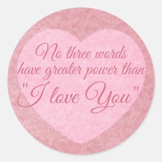 “I LOVE YOU” stickers (Front)