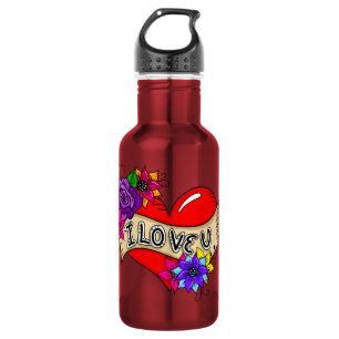 I Love You Street Art Urban Heart 532 Ml Water Bottle