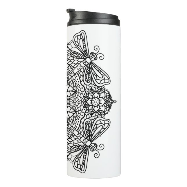 I Love You | Street Art Urban Heart Dragonflies   Thermal Tumbler (Rotated Right)