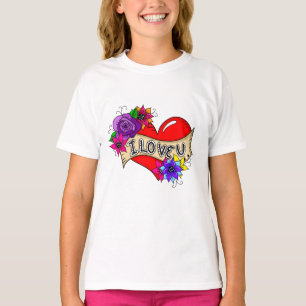 I Love You Street Art Urban Heart T-Shirt