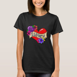 I Love You   Street Art Urban Heart    T-Shirt