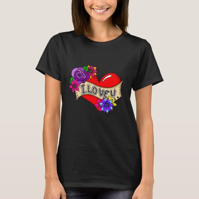 I Love You | Street Art Urban Heart    T-Shirt (Front)