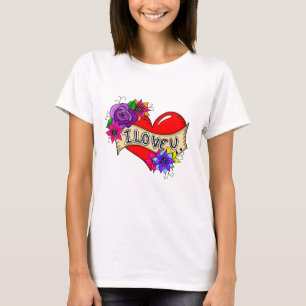 I Love You   Street Art Urban Heart T-Shirt