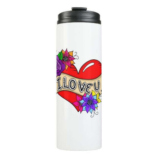 I Love You | Street Art Urban Heart     Thermal Tumbler (Front)