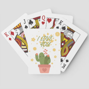 I Love You Succulents Playing Cards