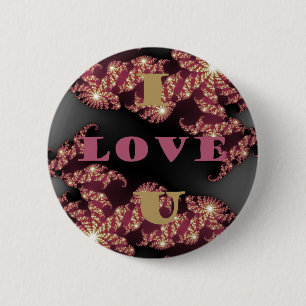I Love You Sweetheart 6 Cm Round Badge