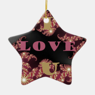 I Love You Sweetheart Ceramic Tree Decoration
