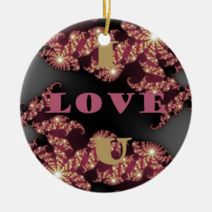 I Love You Sweetheart Ceramic Tree Decoration