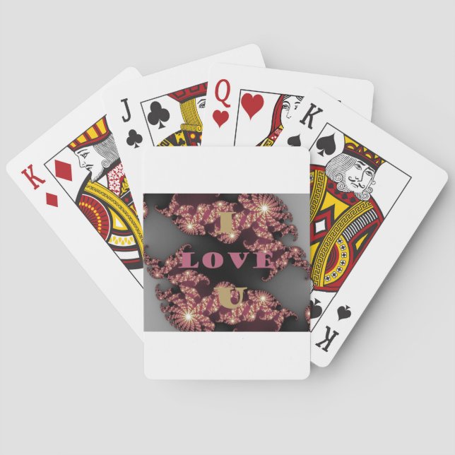 I Love You Sweetheart Playing Cards (Back)