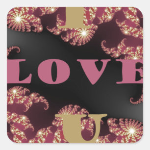 I Love You Sweetheart Square Sticker