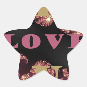 I Love You Sweetheart Star Sticker