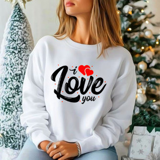 I love you t shirt tex design |