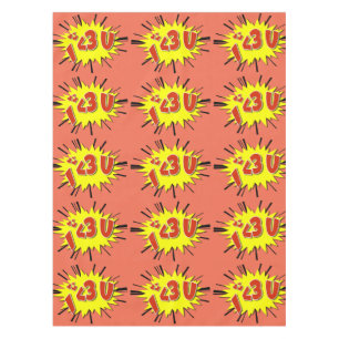 I love you tablecloth