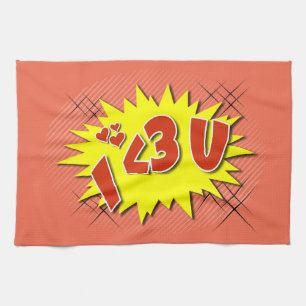 I love you tea towel