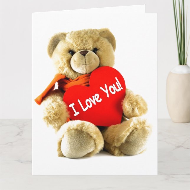 I love you, teddy love, by healing love by healing card (Front)