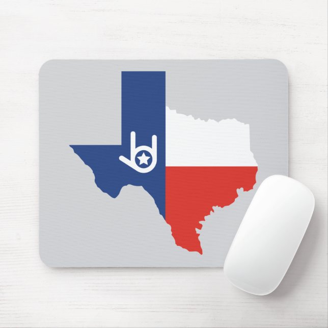 I Love You Texas Mouse Mat (With Mouse)