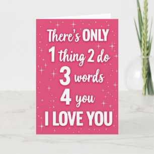 I Love You Text Message Card