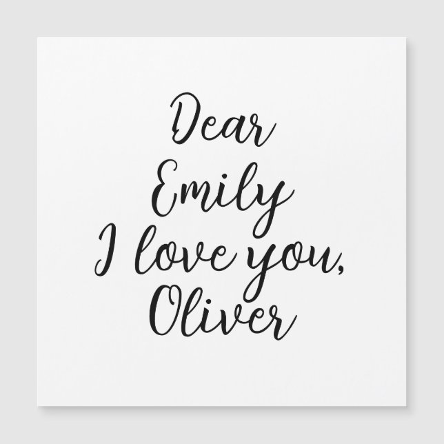  I Love You Text Template (Front)